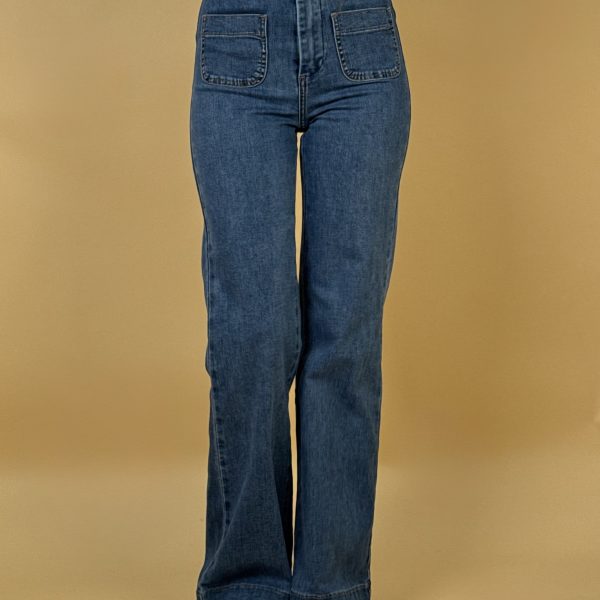 Jean Flare Fit azul medio