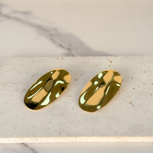 Pendientes ovalados asimétricos