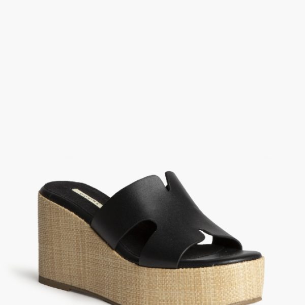 Sandalia plataforma Corina color negro