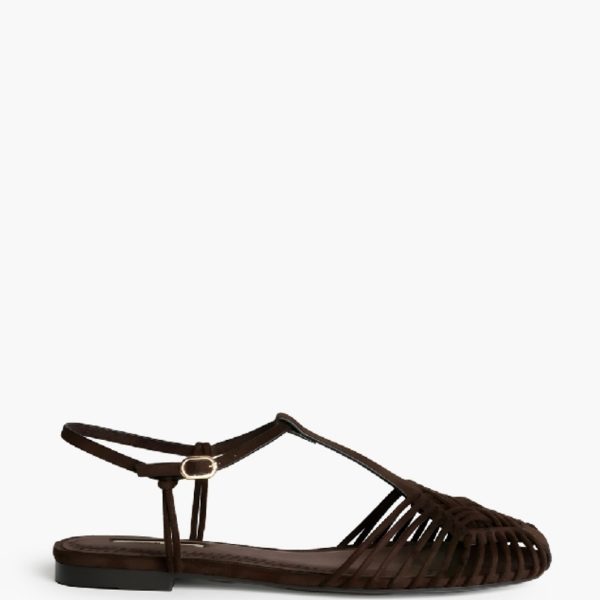 Sandalia cangrejera Corina color marrón